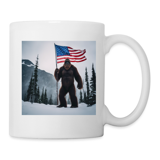 'Murica Bigfoot Coffee Mug - white